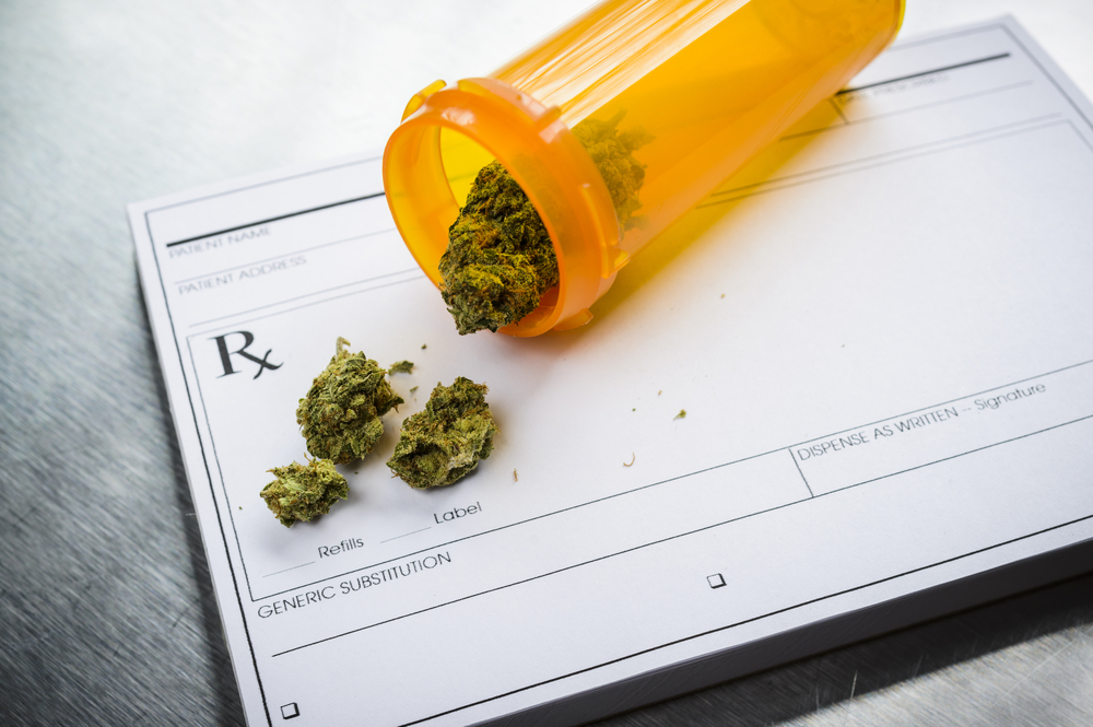 Cannabis on a prescription pad.